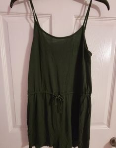 H&M olive tie-front romper